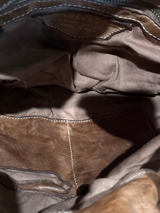Langellotti Distressed Italian Brown Leather Small Backpack - EUC! main image 7